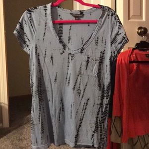 Blue and black t shirt